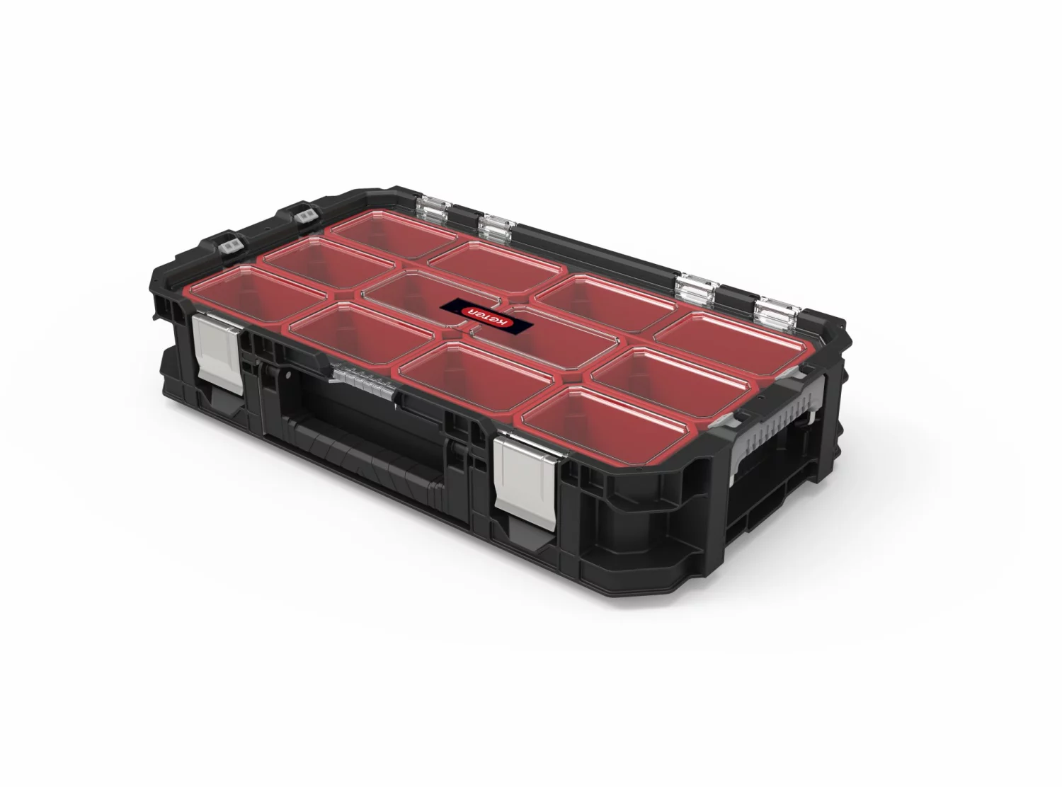 Keter 239996 Connect mobiele gereedschapskoffer   organiser - Zwart/Rood