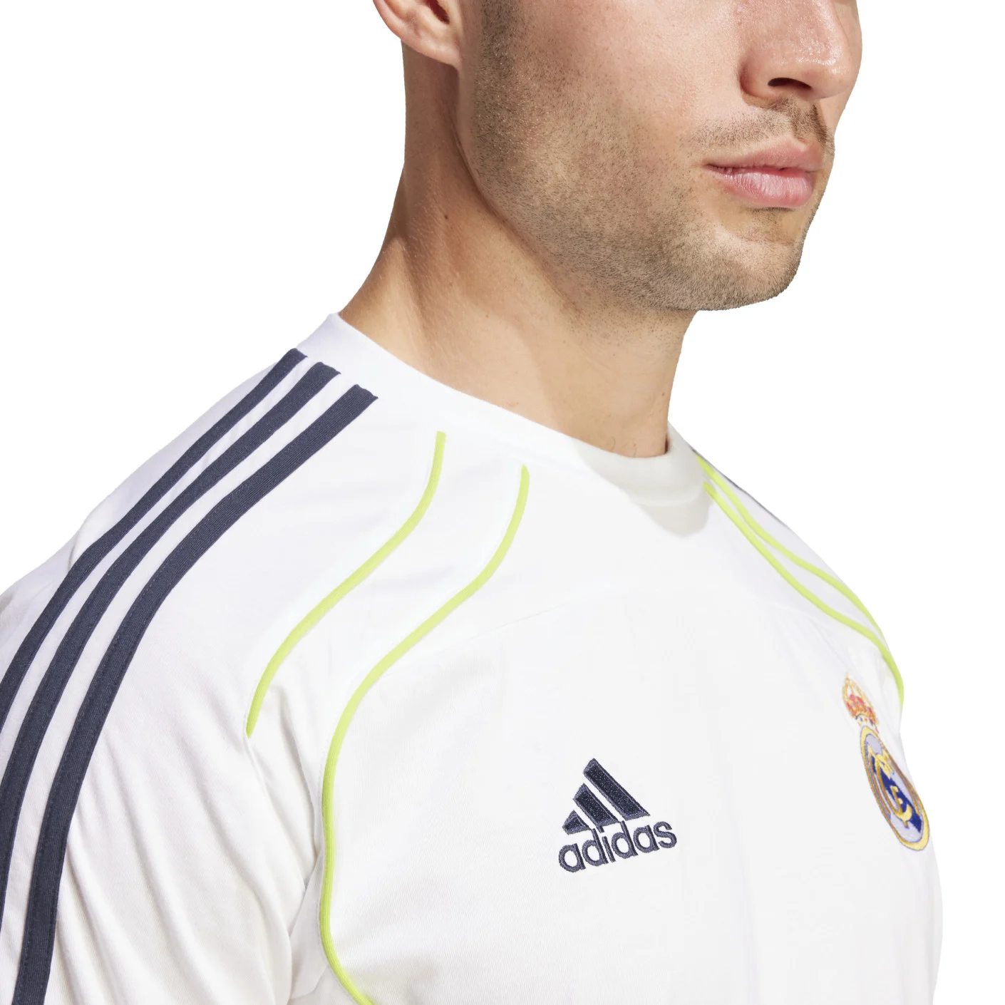 Adidas Real Madrid Urban Purist T-Shirt 2024-2025 Wit Donkerblauw Lichtgroen