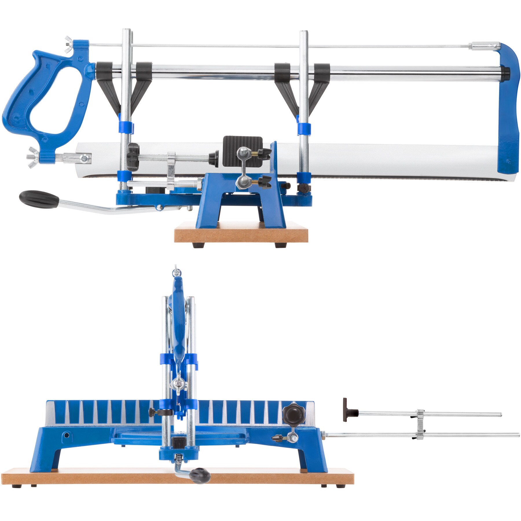 tectake® Gehrungssäge, Klingenlänge 550 mm, 11 Schnittwinkel, für Holz, Kunststoff und Aluminium