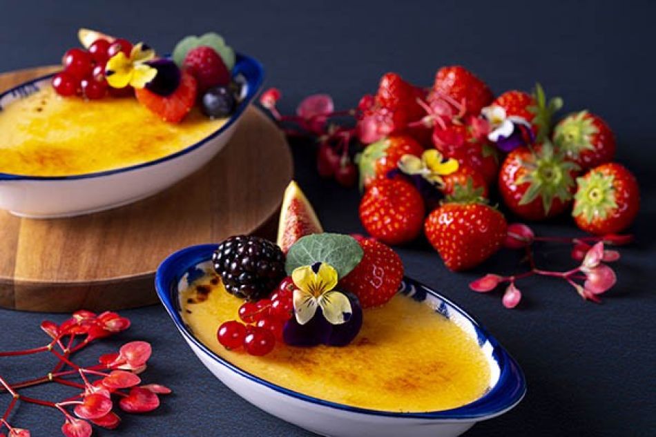 Crème brûlée met kokossmaak