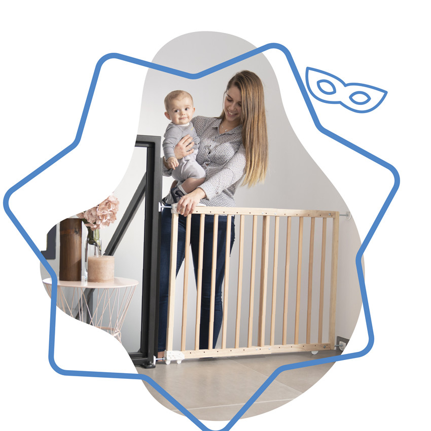 Barrière pression déco Pop ajustable - Naturel