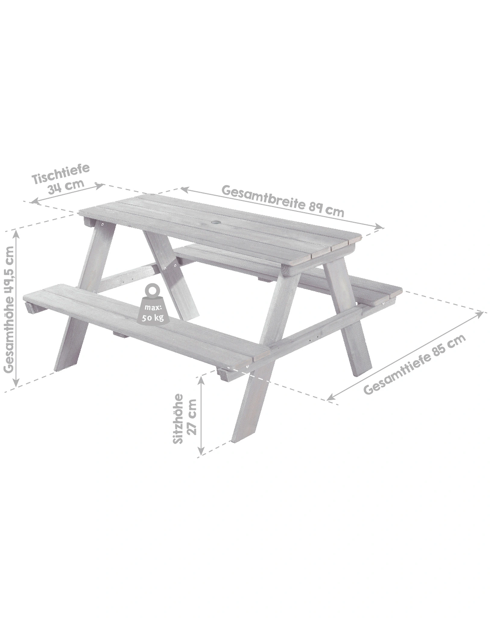 Kindersitzgarnitur Deluxe Outdoor PICKNICK FOR 4