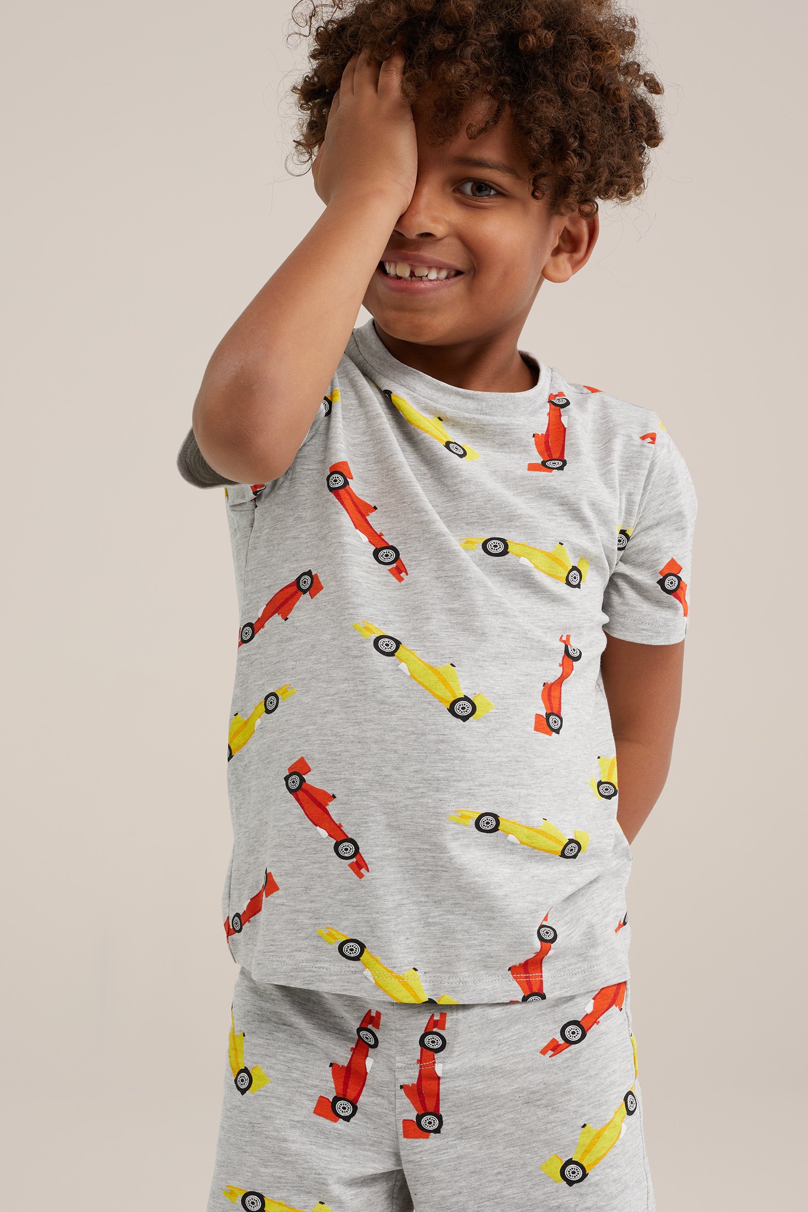 Jongens pyjamaset met dessin WE Fashion Lichtgrijs