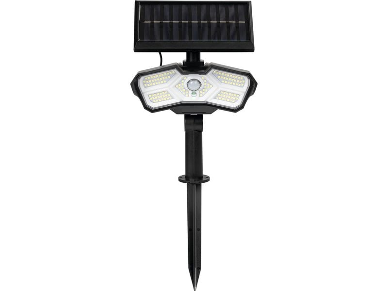 MAXXmee Solarstrahler 3.7 V Weiss Solarleuchte für Boden- oder Wandmontage