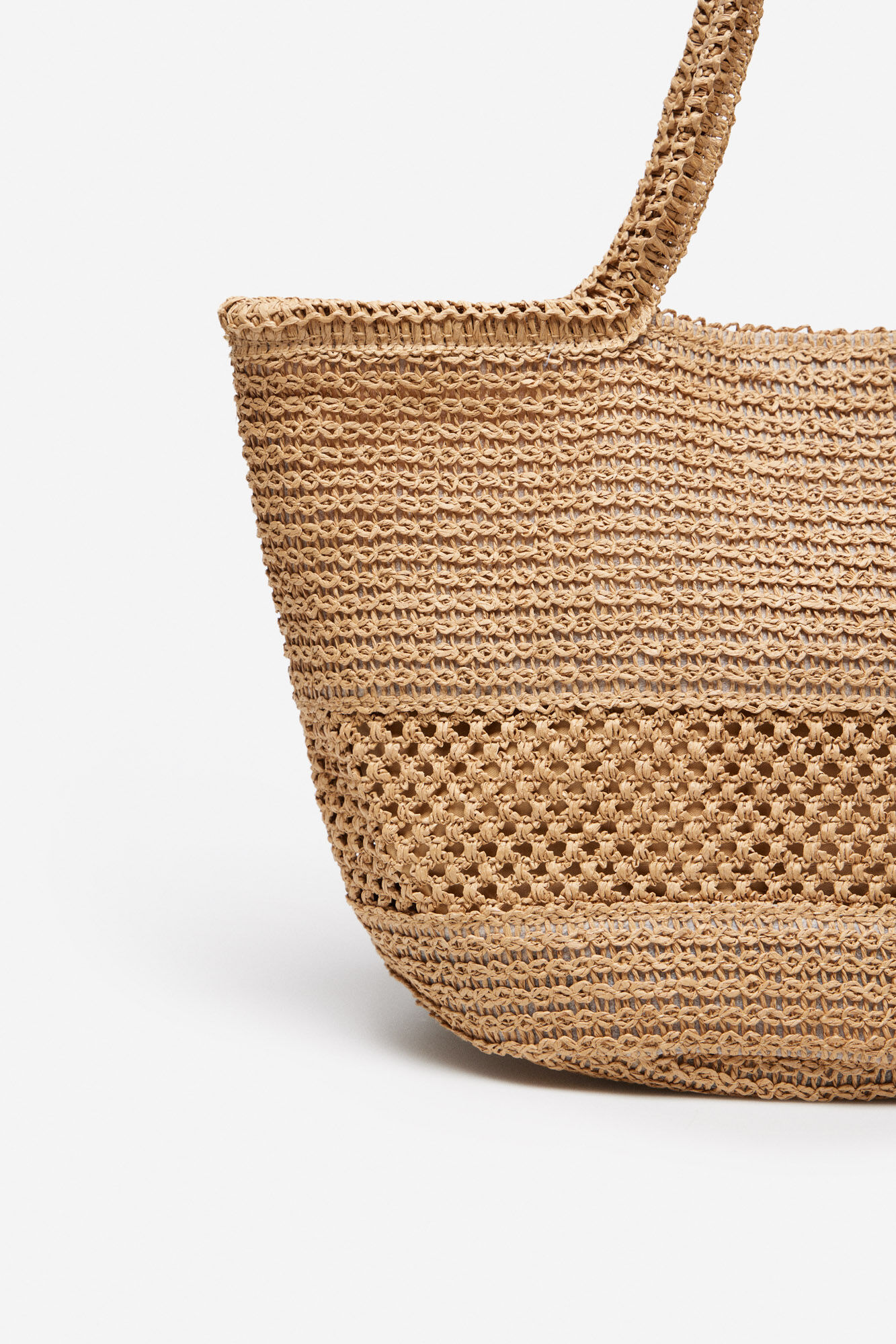 Bolsa de ombro espaçosa em ráfia - Arena