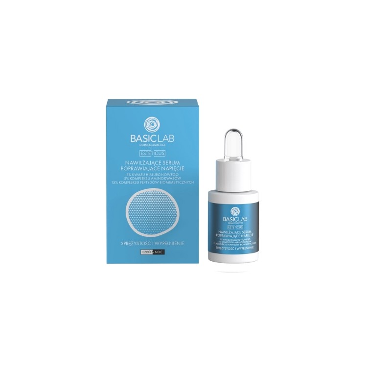 BasicLab Esteticus Feuchtigkeitsspendendes straffendes Gesichtsserum 15 ml