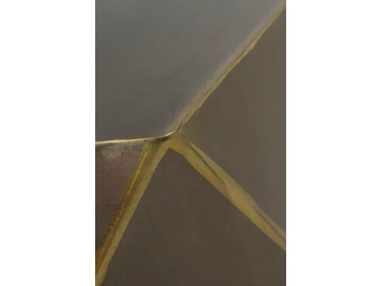Table d'appoint en métal doré