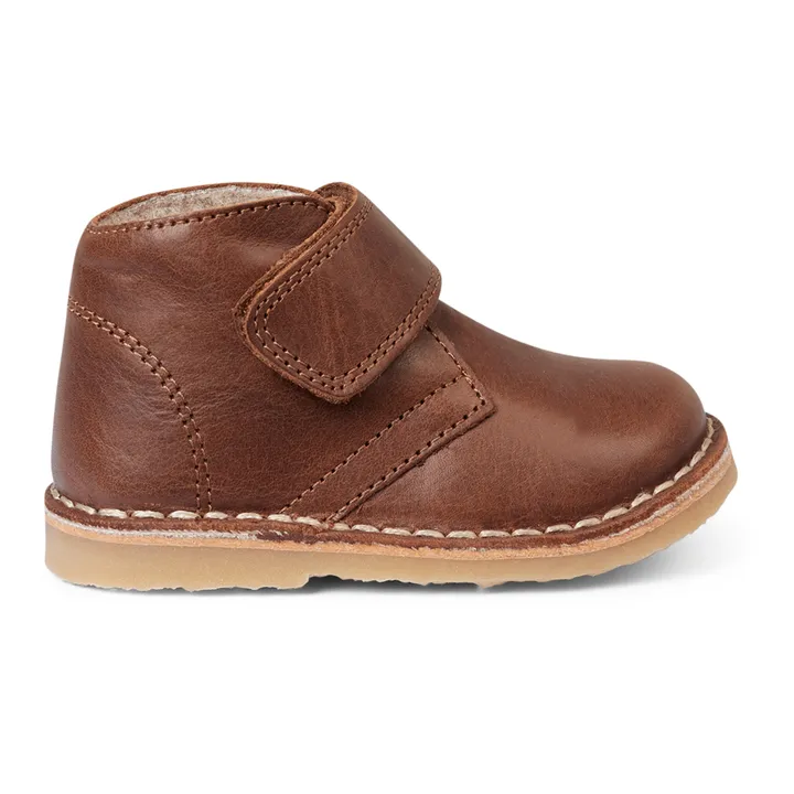 Petit Nord Boots Fourrées Scratchs Desert Winter | Marron