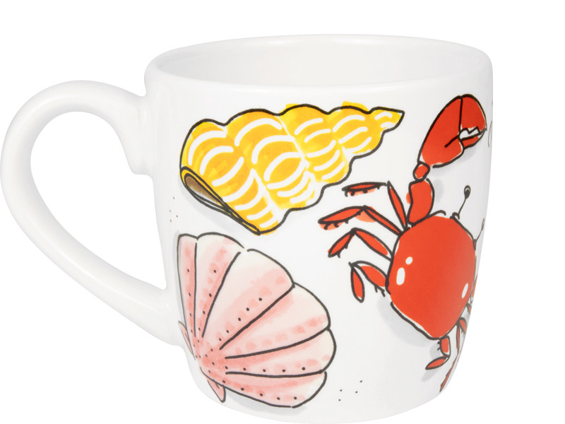 Cappuccinobeker 0,5l La Plage Fruits de Mer