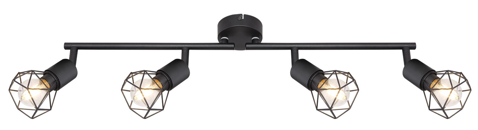 GLOBO Retrofit Deckenlampe XARA I 4 Spots schwarz
