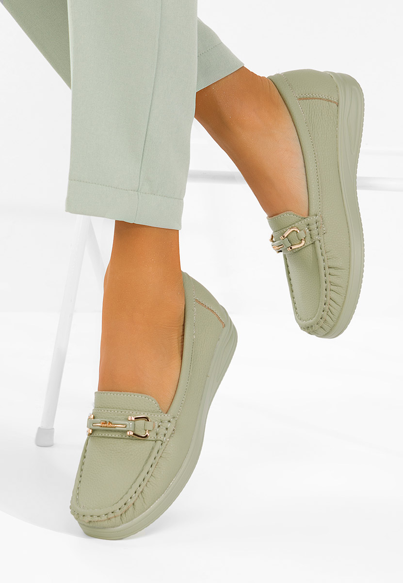 Mocassins femme vert Odenia