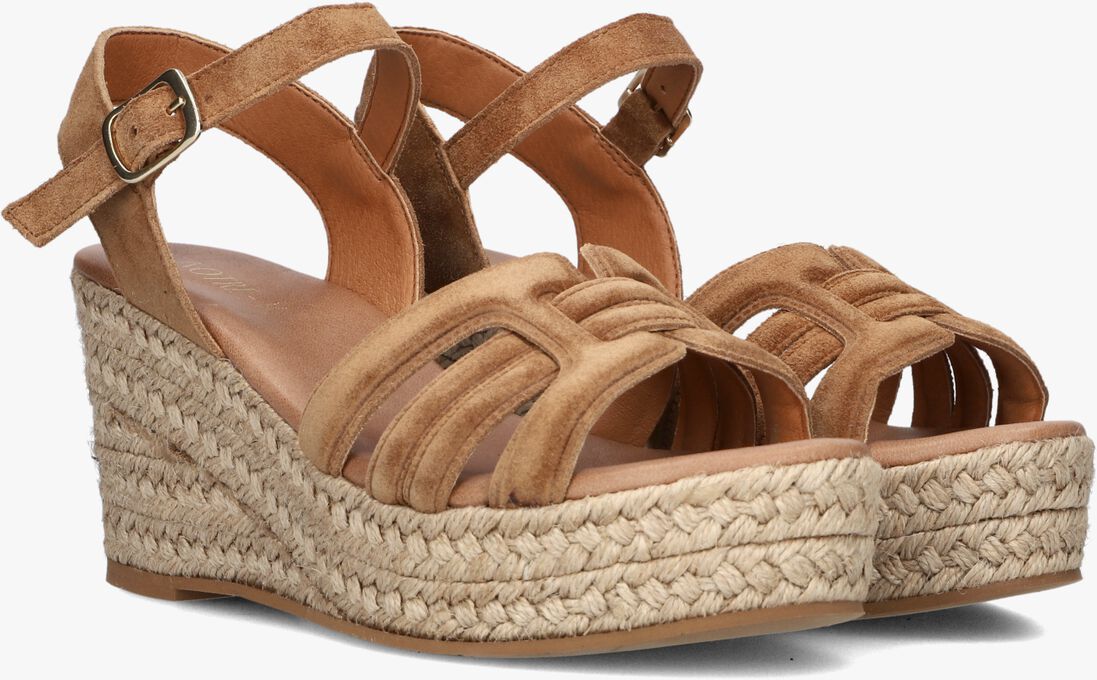 bruine notre-v sandalen met hak as-14372