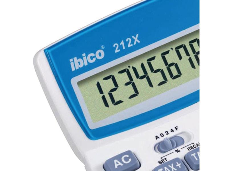 Ibico Taschenrechner 212X Tischrechner mit breiten Tasten und extragrossem Display