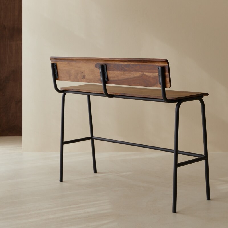 Banc haut Talia en palissandre massif, largeur 120 cm