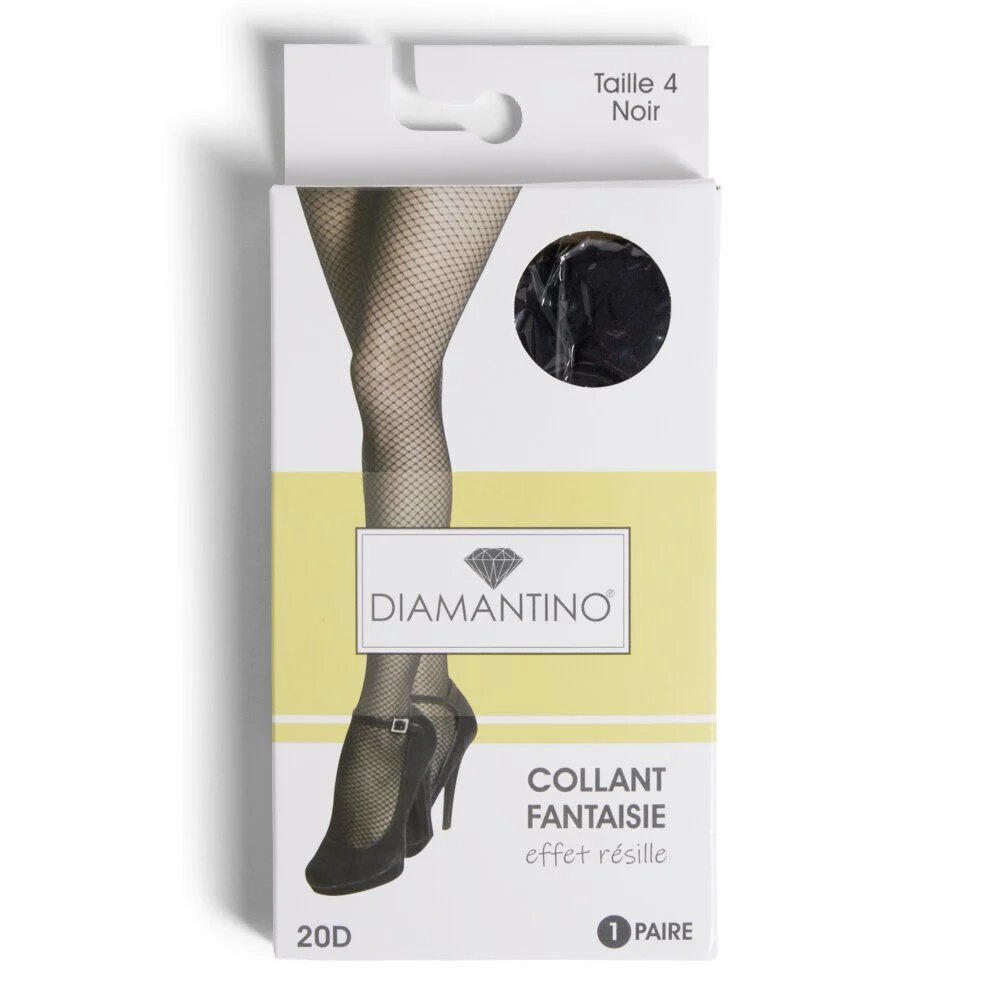 Collant noir fantaisie 20D T2/3/4