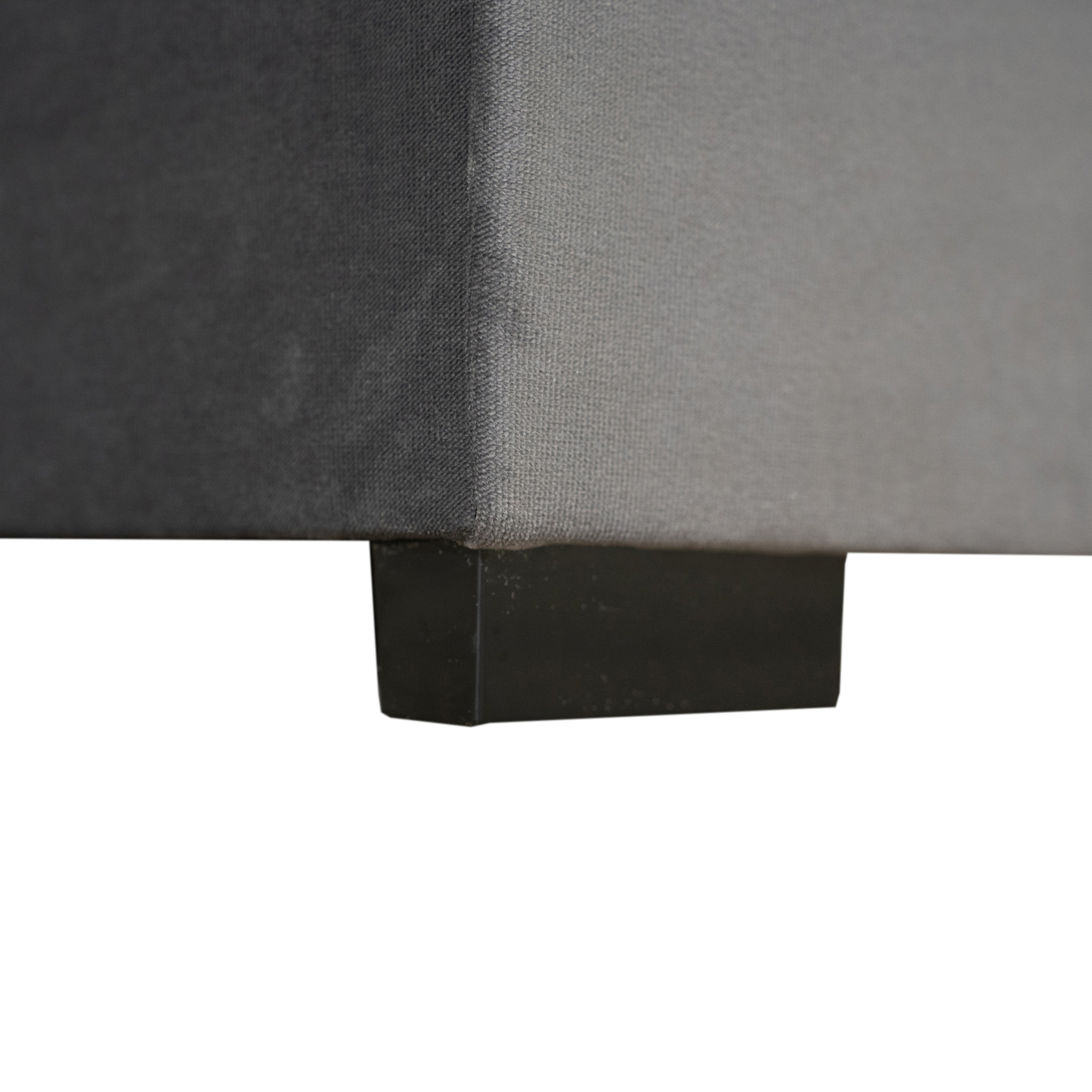Ecksofa - grau - Cord - Ottomane rechts