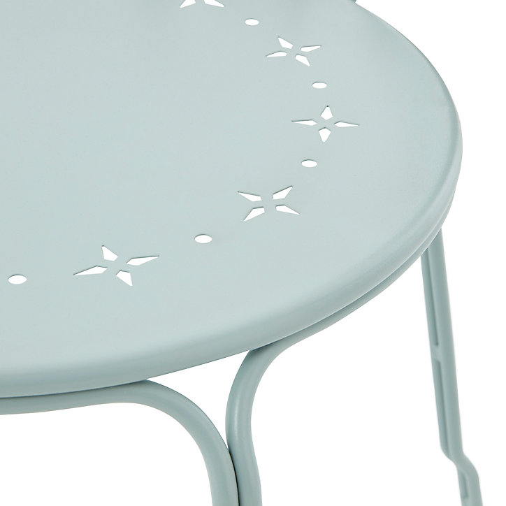 Chaise de jardin GoodHome Vernon en acier - Coloris gris puritain - Hauteur 88 cm
