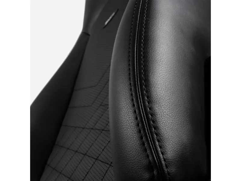 noblechairs Icon, Polstret sæde og ryglæn, Sort, Kunstigt læder, Polyurethan (PU)