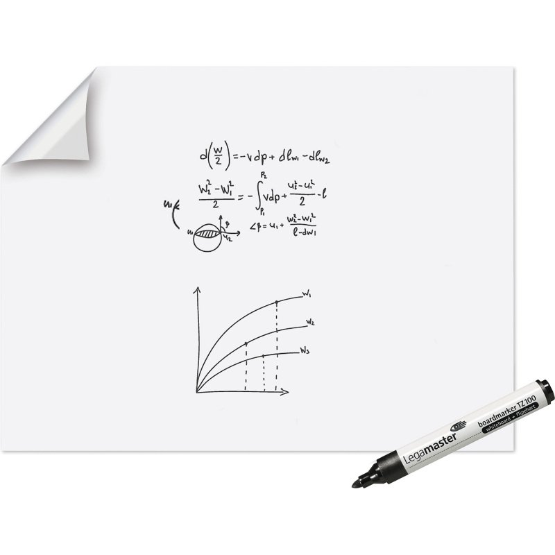 Feuille électrostatique repositionnable effaçable Magic-Chart Legamaster 90 x 120 cm - 15 feuilles blanches