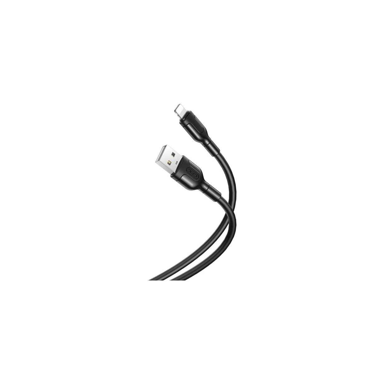 XO iPhonekabel - 1,0 m 2,1A Sort
