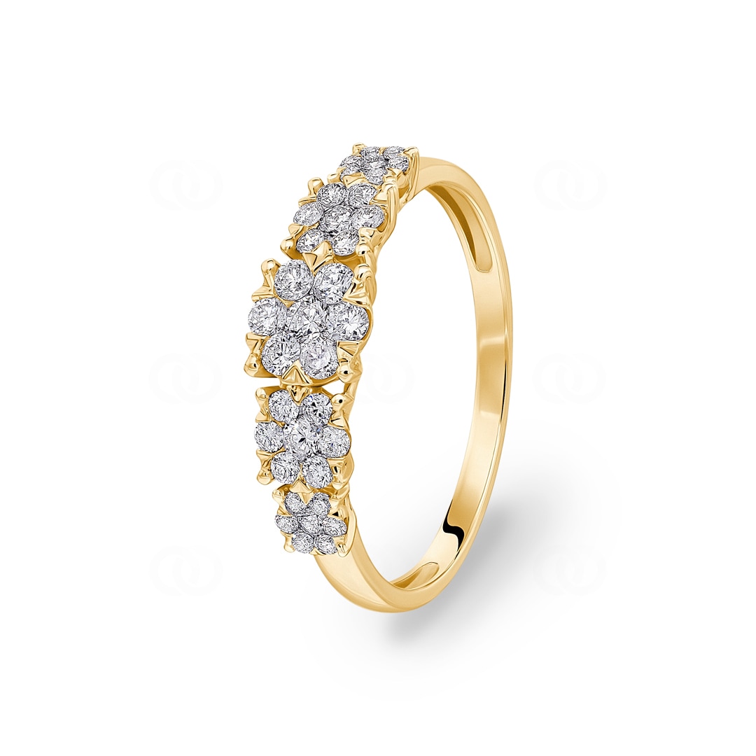 Verlobungsring 750/18 K Gelbgold mit Diamanten 0.50 ct H/si by CHRISTIAN