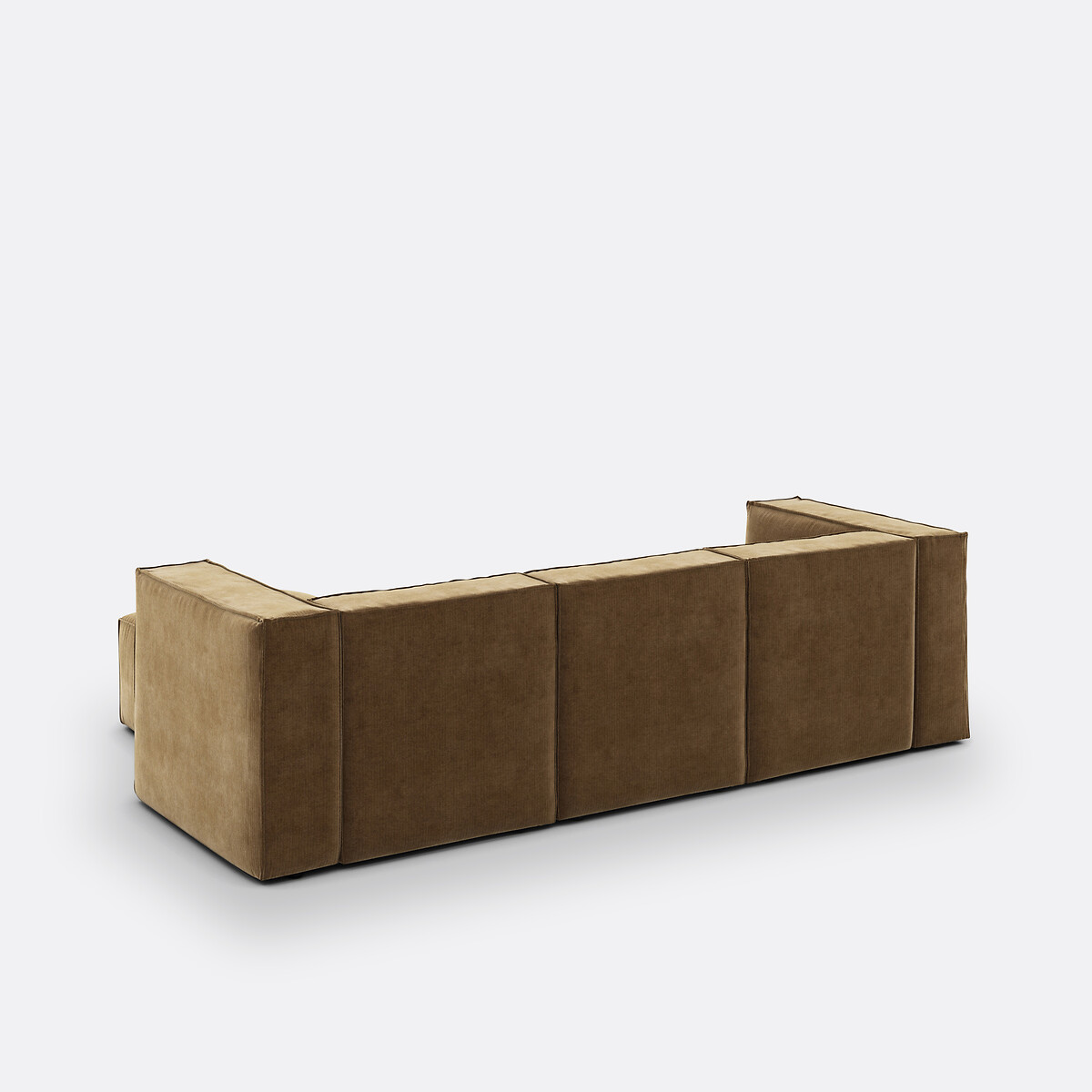 LA REDOUTE INTERIEURS<br>Sofá modular, 3 lugares e pufe, veludo vintage Seven