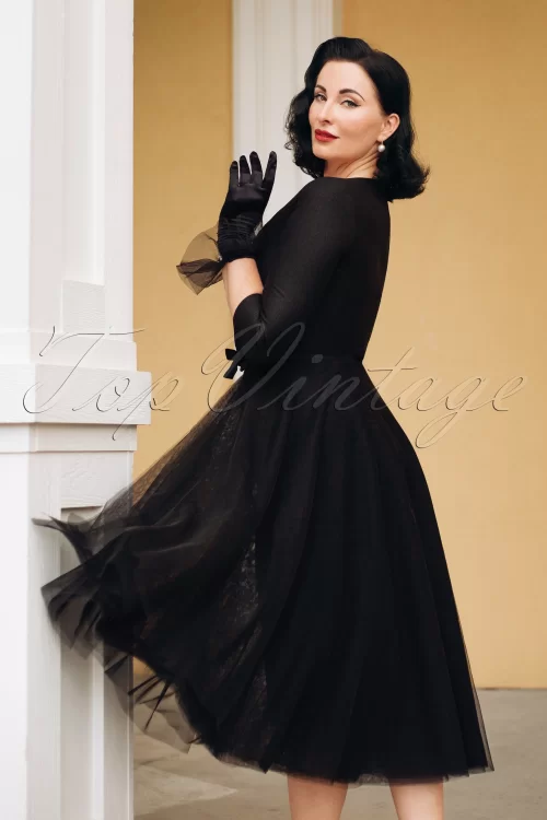 Vintage Diva  The Patrizia penciljurk in zwart
