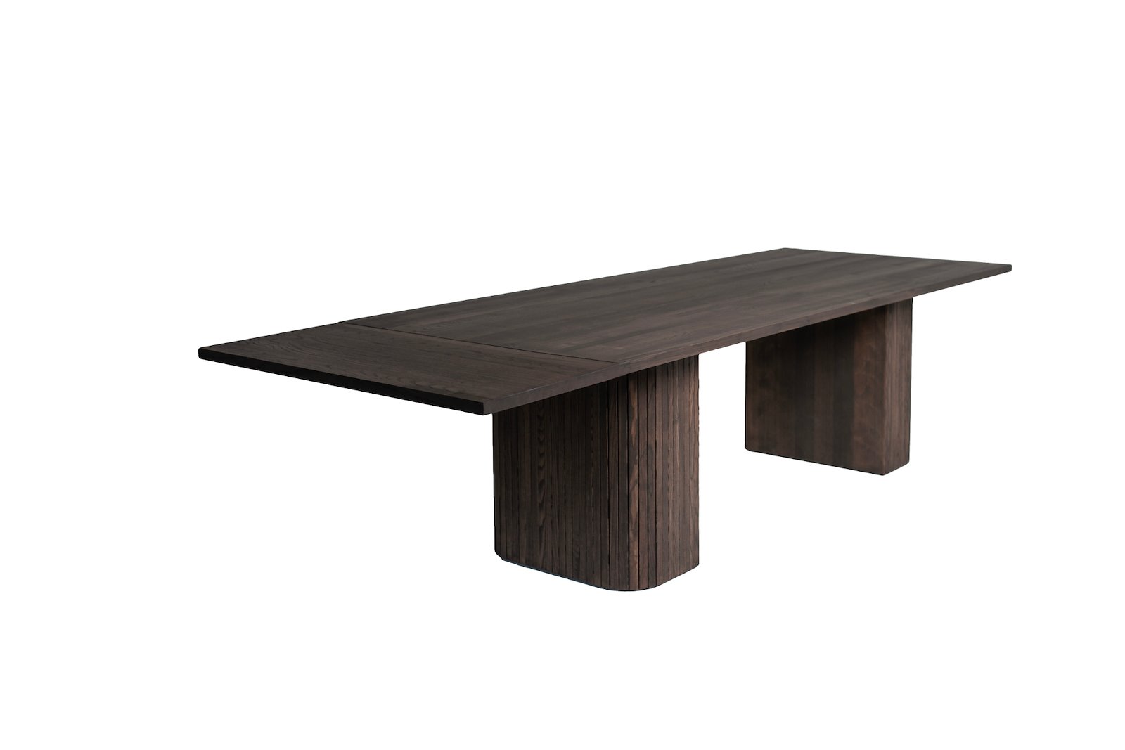 Woodcraft spisebord Røkfarget oljet heltre ask. 100x180 cm. Split top B, kant nr. 1 og ben nummer 4