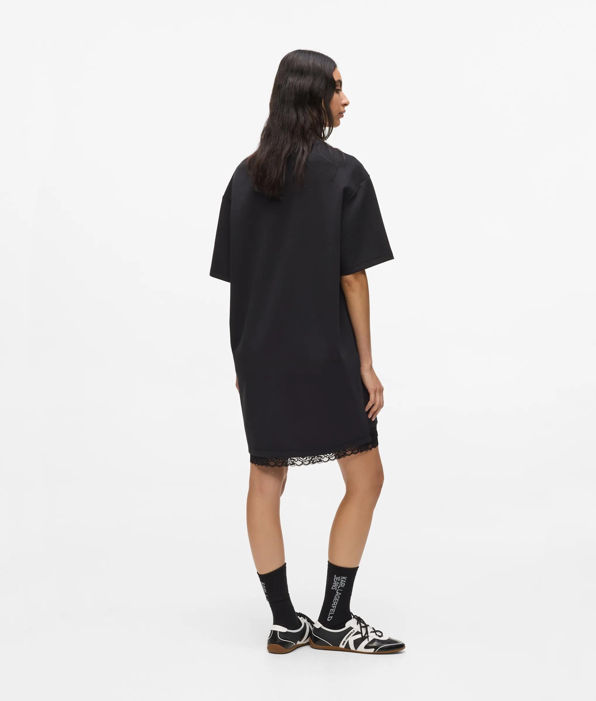Kanten zoom ontspannen t-shirt Jurk