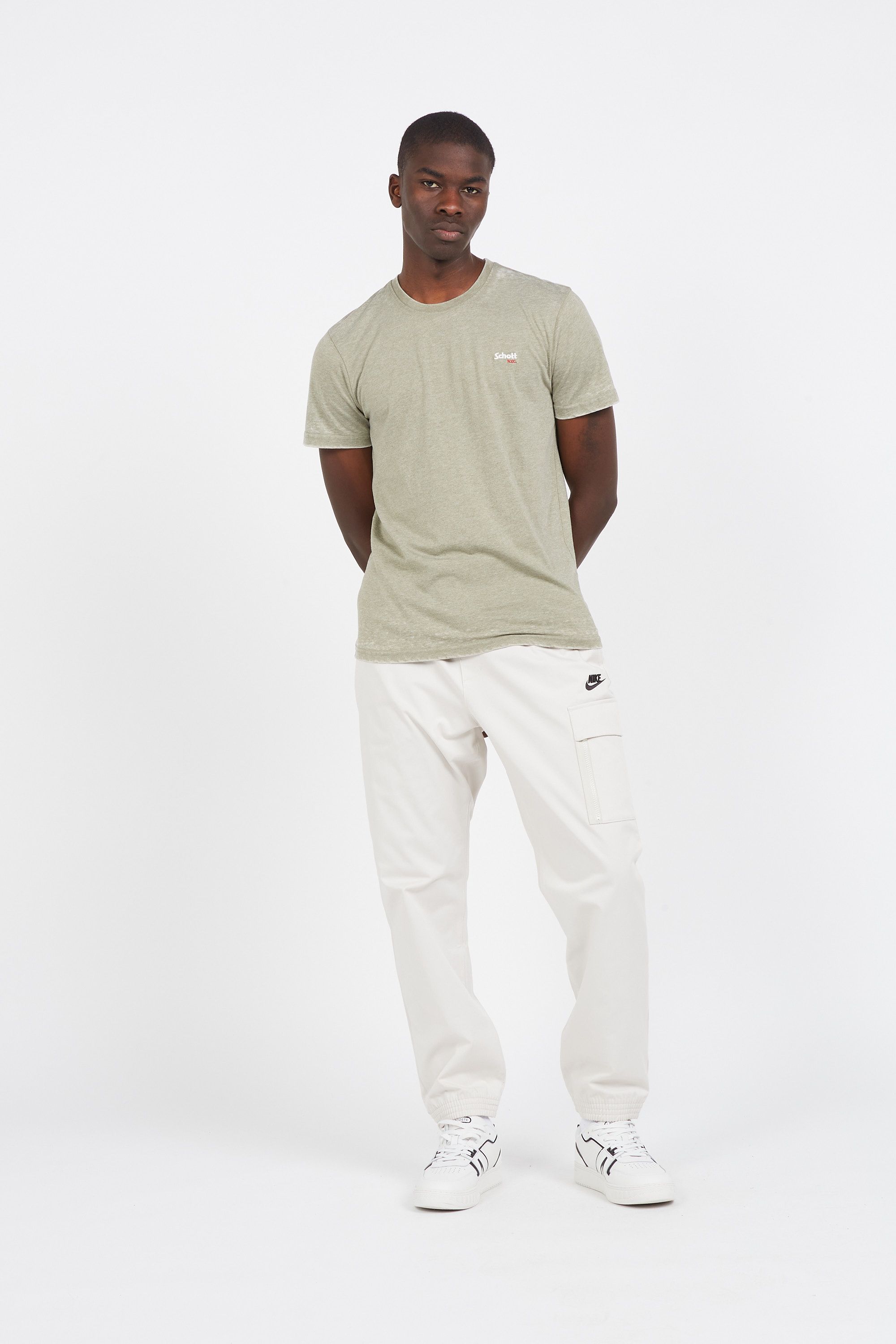 SCHOTT t-shirt TSSTRIKER1 Kaki