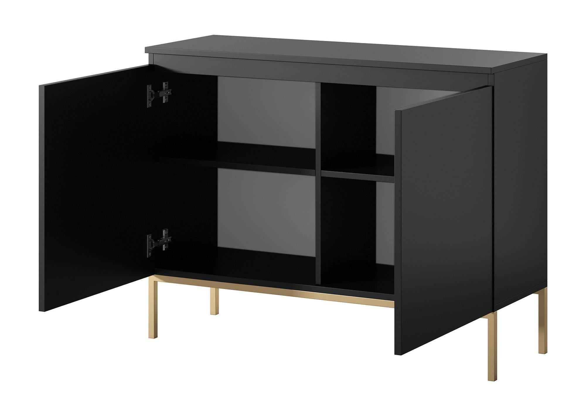NADUVI Collection Kate Dressoir - B 100 cm - Zwart / Goud