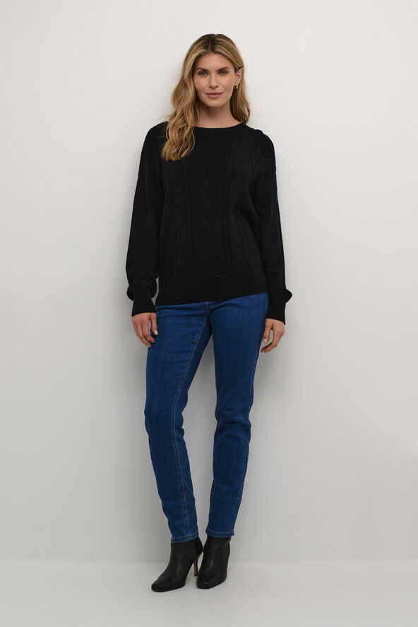Cream CRDela Knit Pullover Pitch black