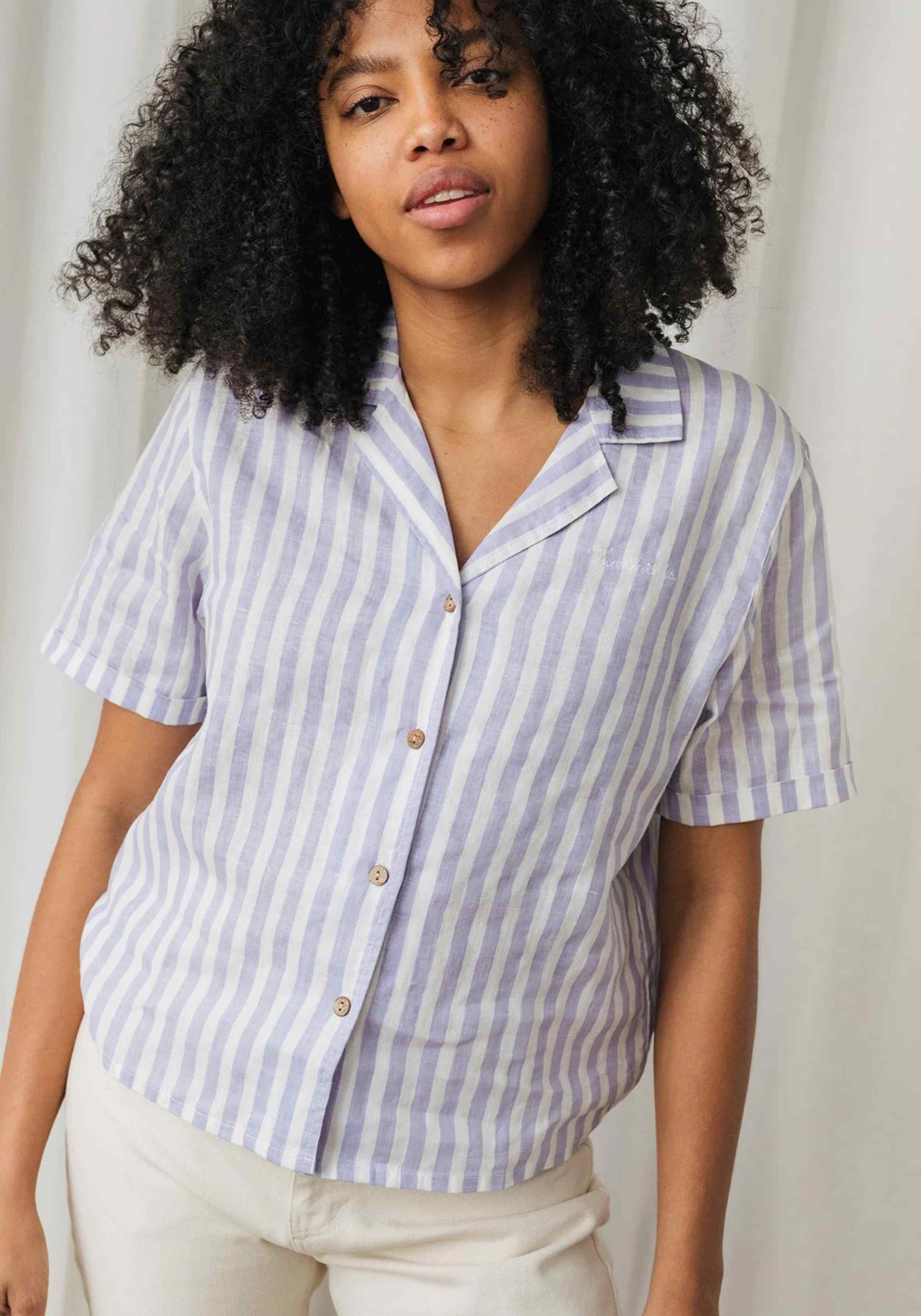 Twothirds Leinen-Bluse Uto Medium Purple