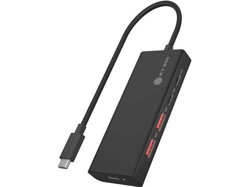 ICY BOX USB-Hub 4-Port Hub IB-HUB1436-CPD 4-Port Hub mit USB 3.2 Gen 2 Type-C Anschluss und PD 100 W
