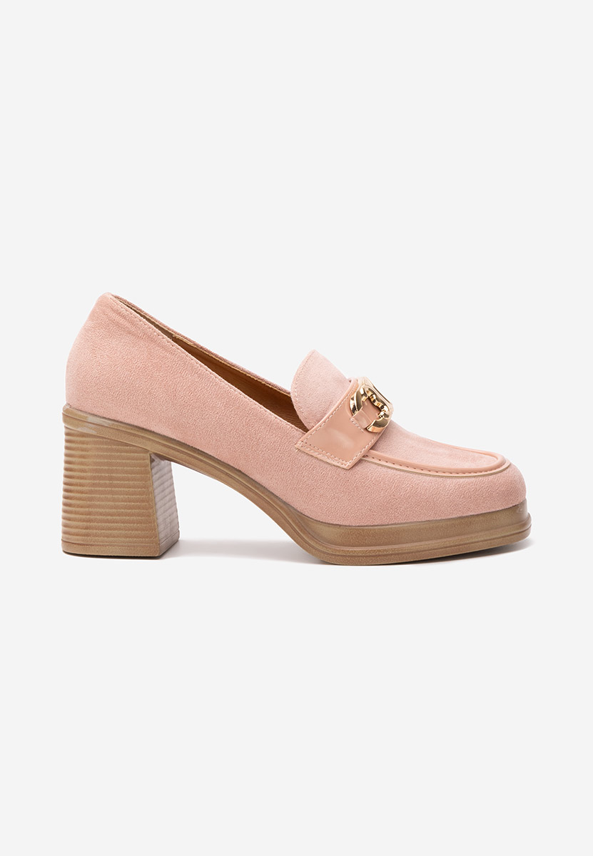 Mocassins à talon roses Lauritta
