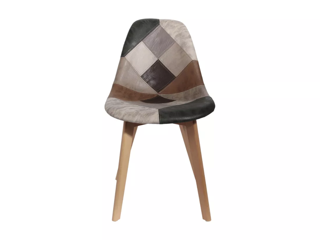 Chaise Patchwork Pu - Lot de 4