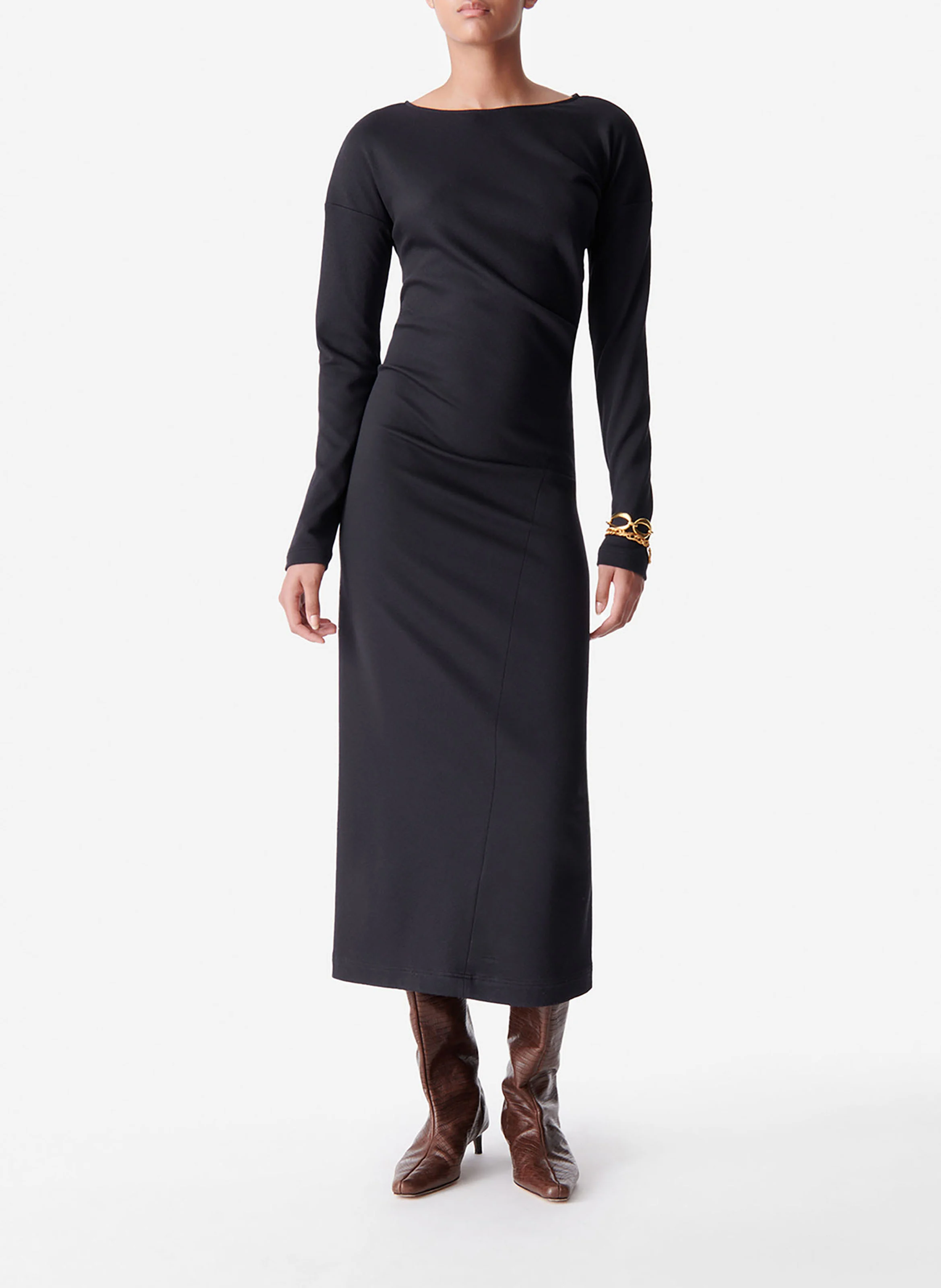 DALAMEE - Robe midi col rond| Bleu