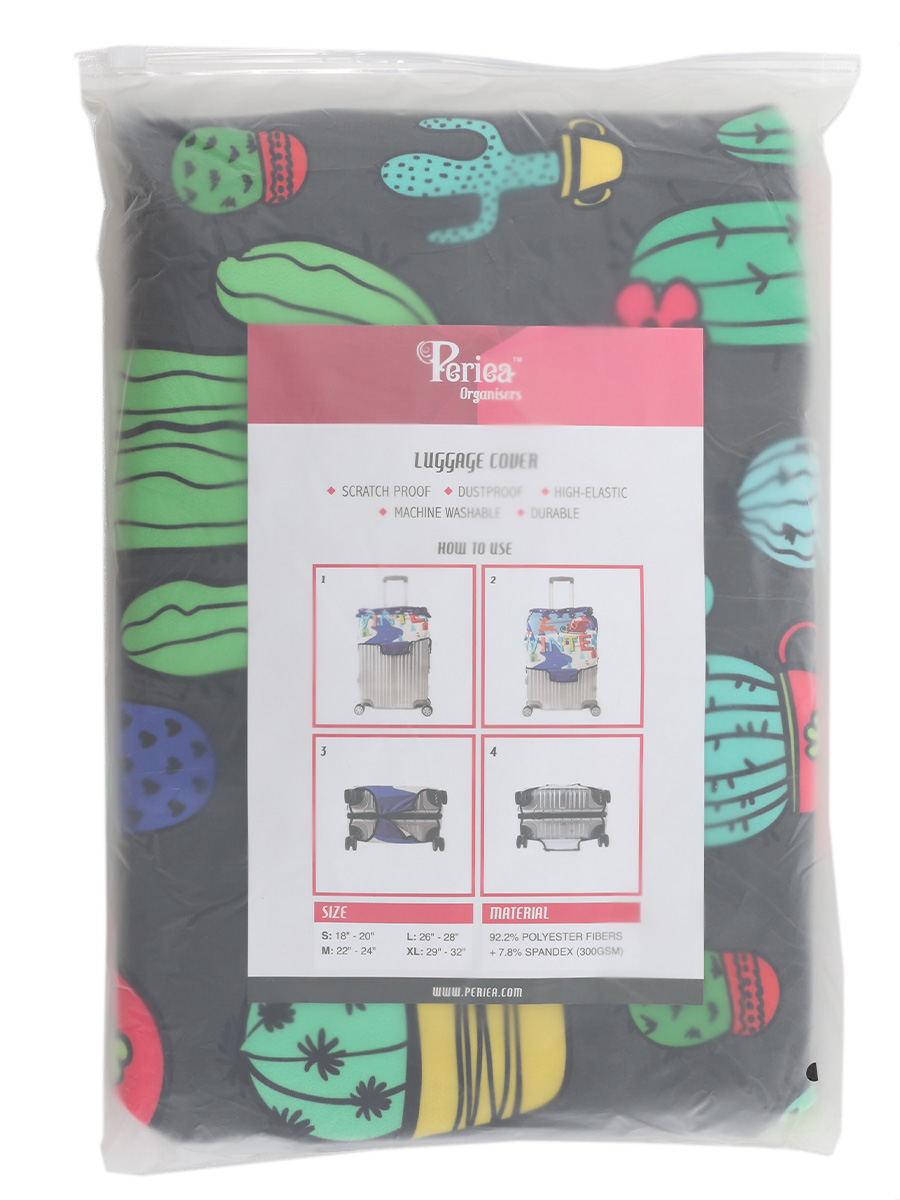 Housse de valise Periea Cactus L