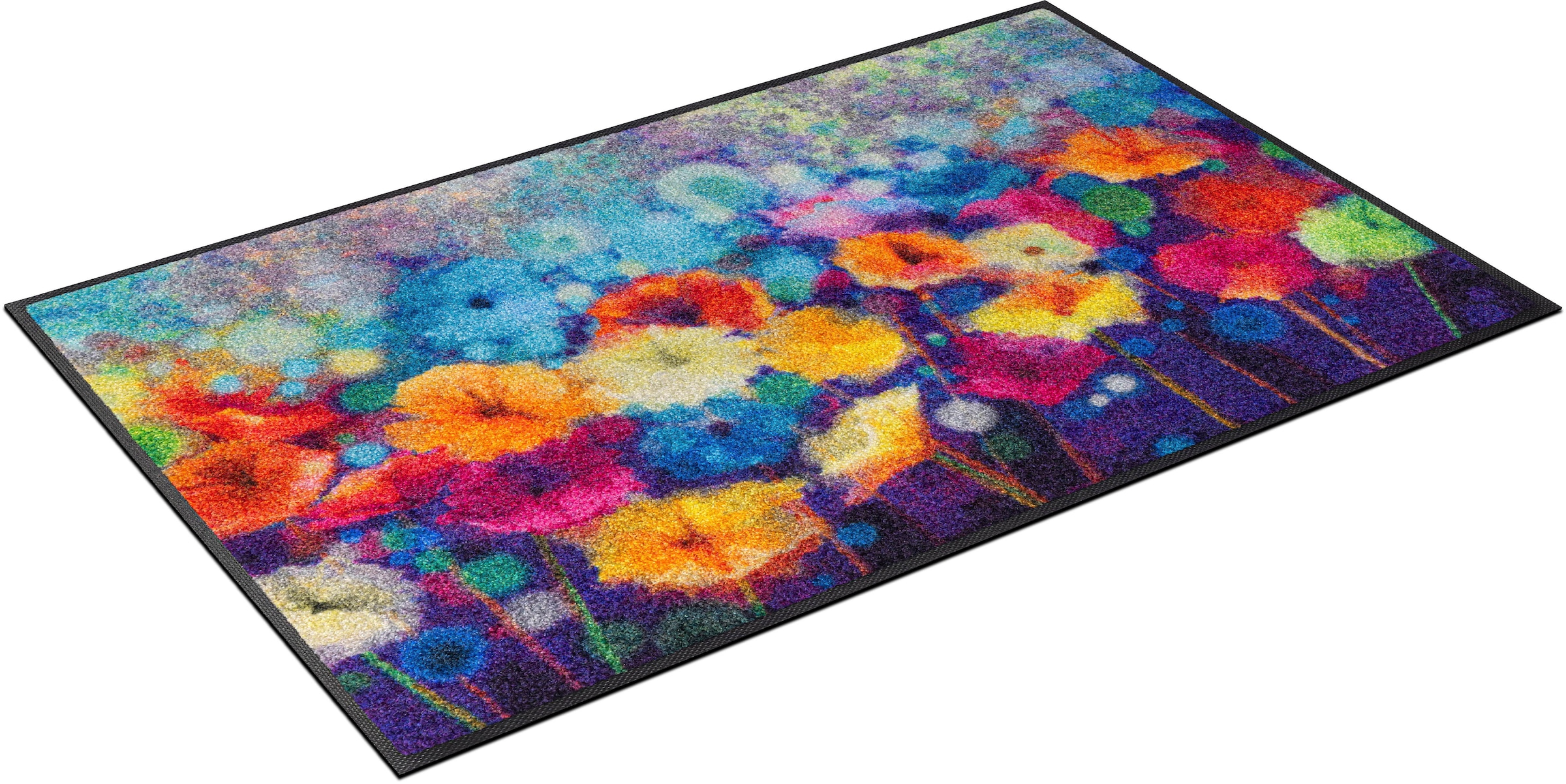 wash+dry by Kleen-Tex Fussmatte »Flowerlover« rechteckig 7 mm Höhe Schmutzfangmatte, Motiv Blumen, rutschhemmend, waschbar