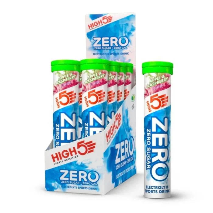 High5 Unisex Elektrolytter Zero Apple/Rasberry - Box 8x20 Tabs Hvid