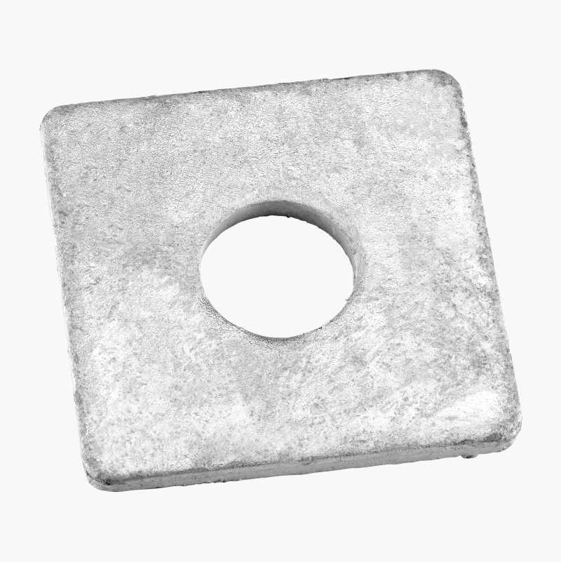 Firkantskive M17, 50 x 50 mm, varmforsinket, 10 stk.