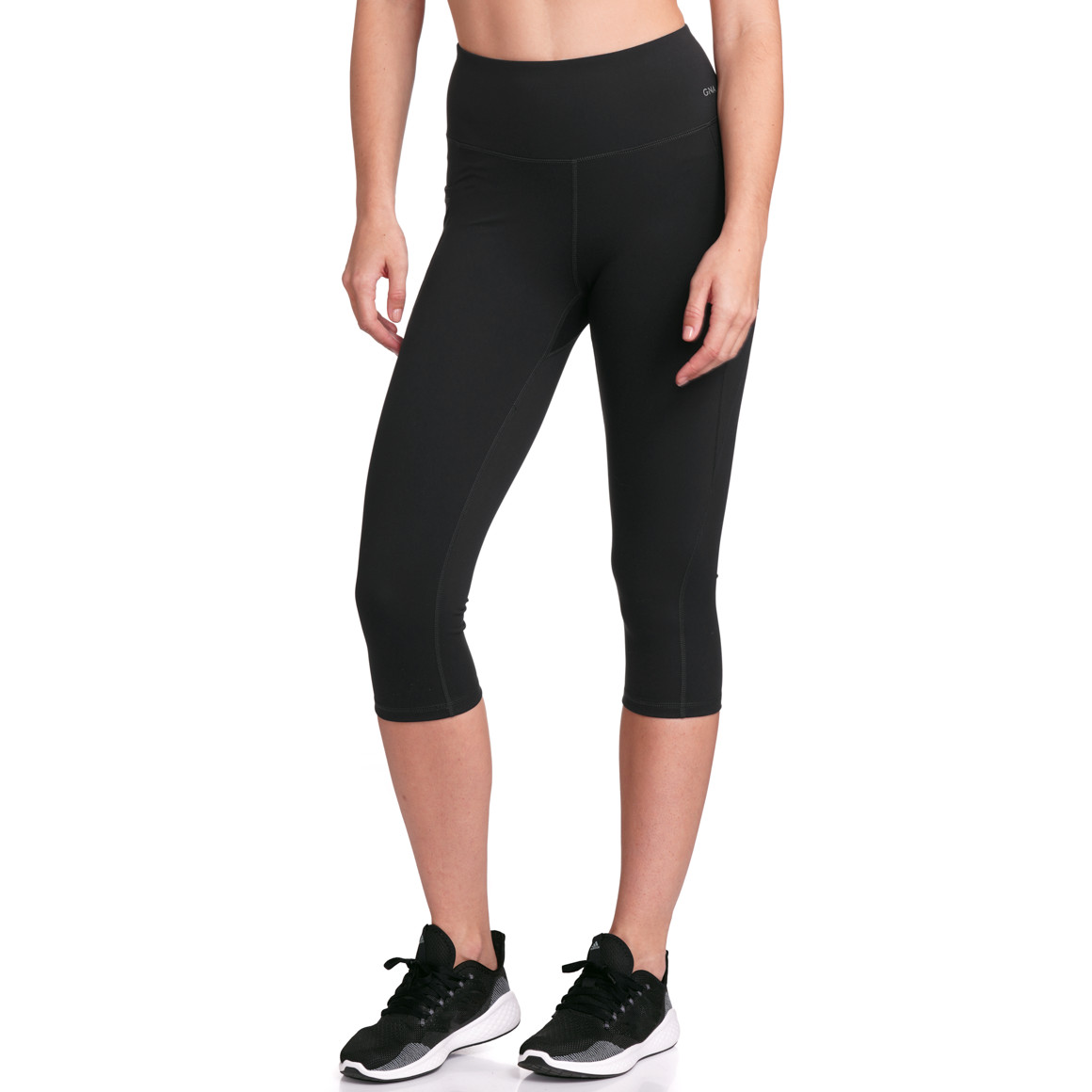 Gina Sports Damen Sport-Leggings in Capri-Länge schwarz
