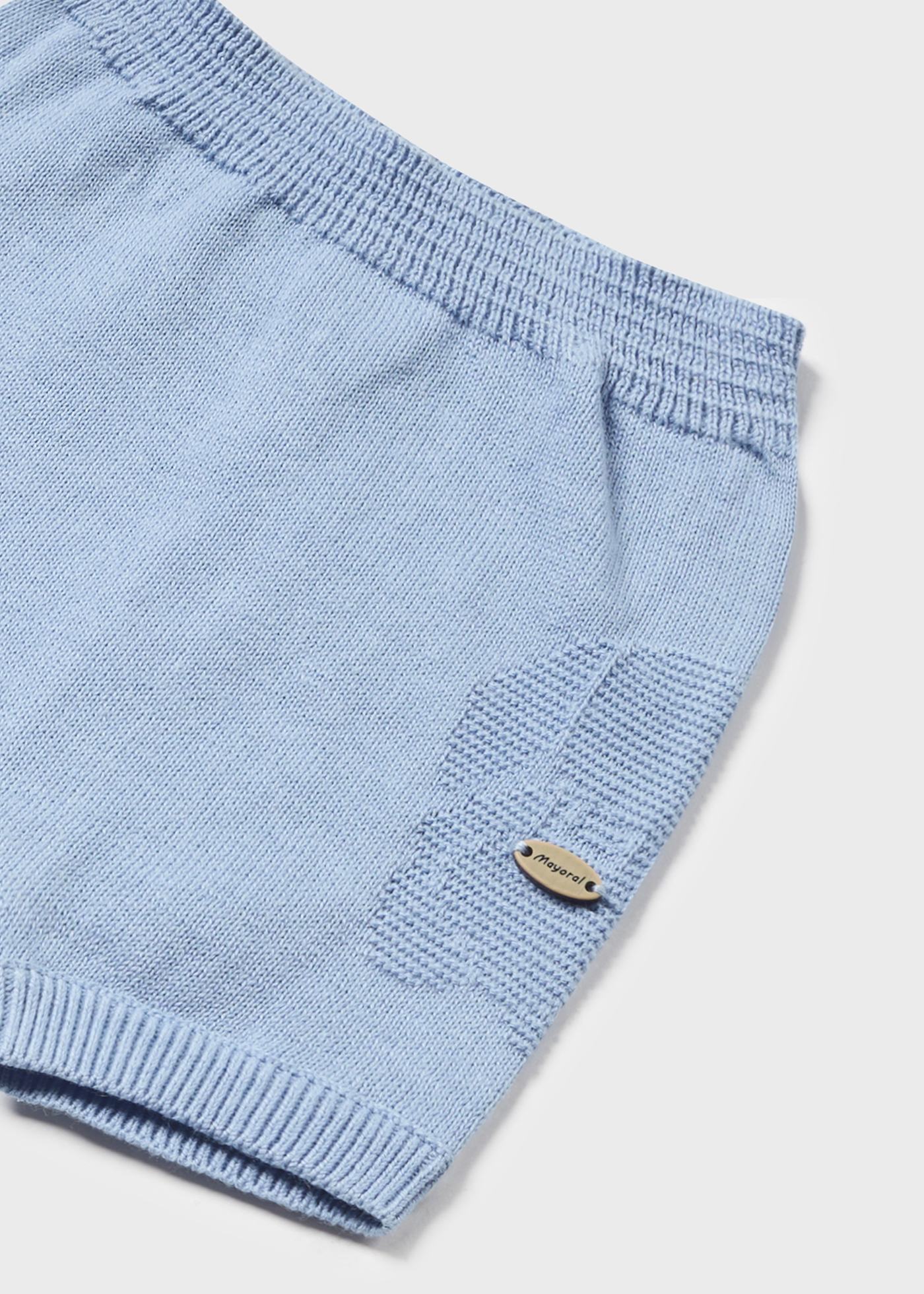 Conjunto de duas peças com calça de malha para recém-nascidos, Cristal