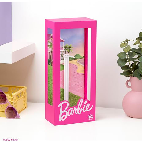 Barbie udstillingskasse lampe - lyserød