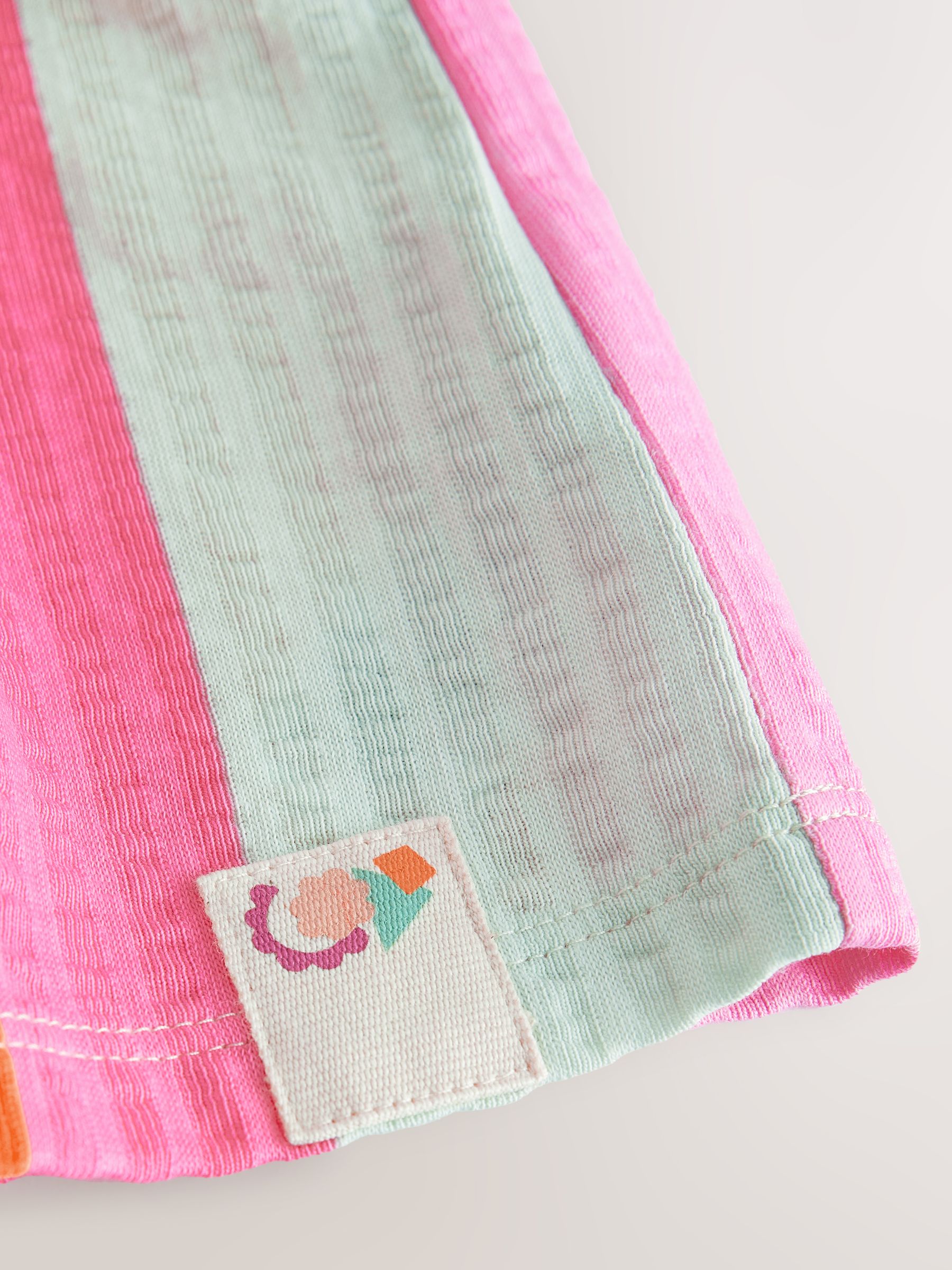 Regenboogstrepen - Zomerjurk met korte mouwen (3mnd -7jr)