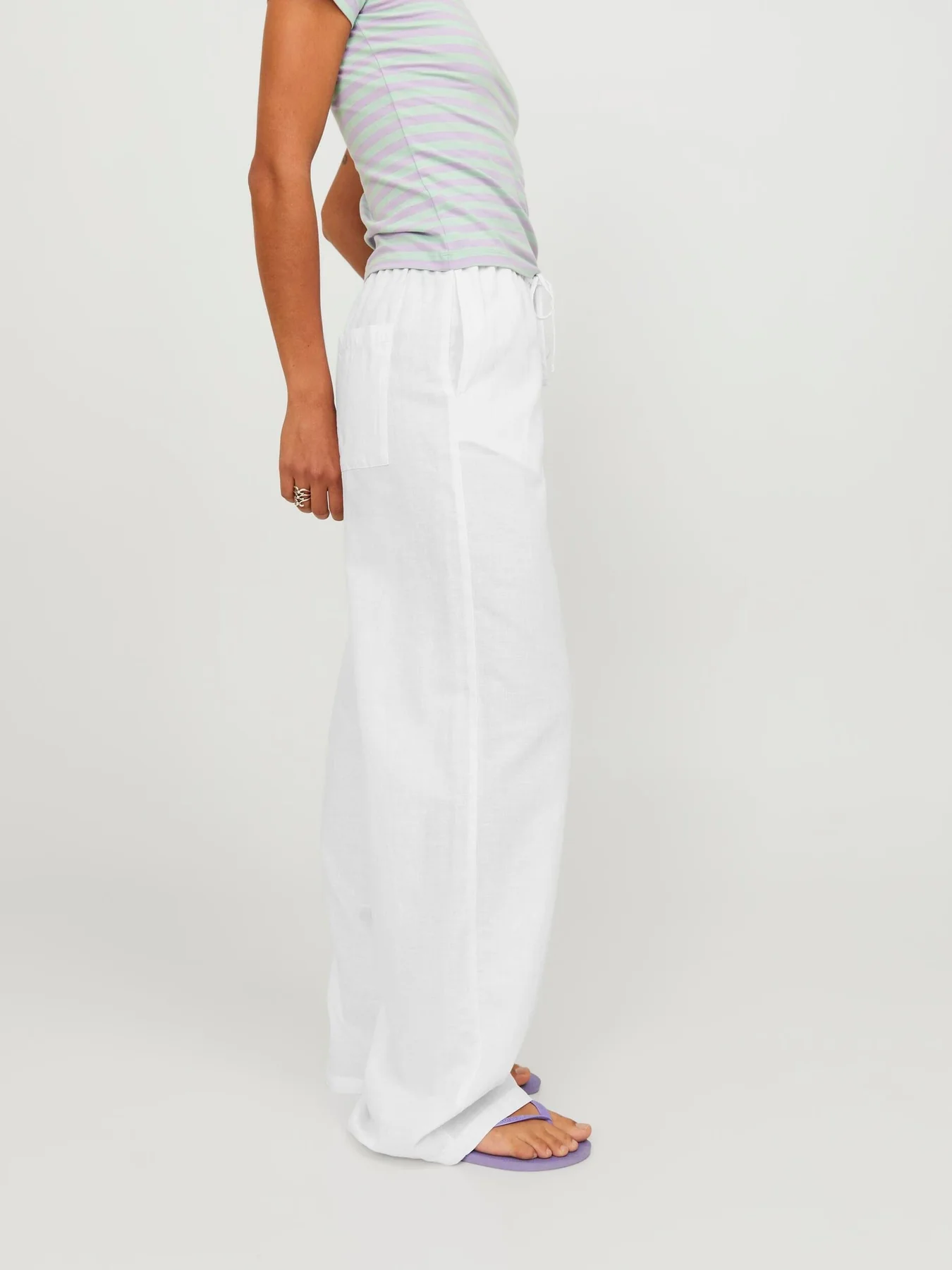 Jjxx Jxflora Linen Blend Pant Sn 4388843 white