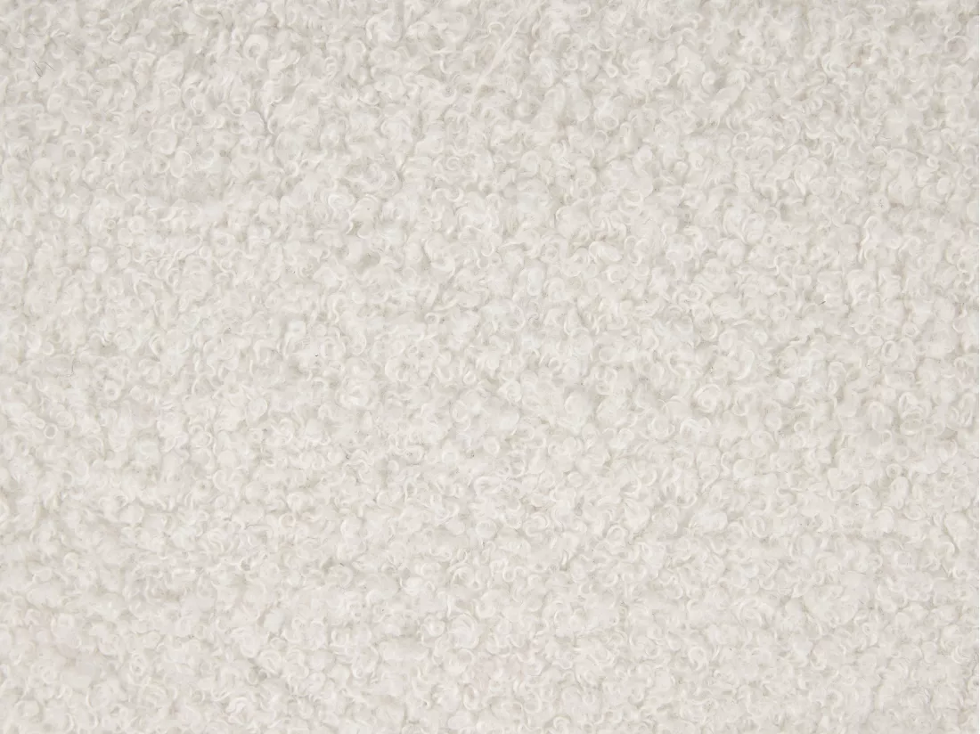 Fauteuil en tissu bouclette blanc SILETO
