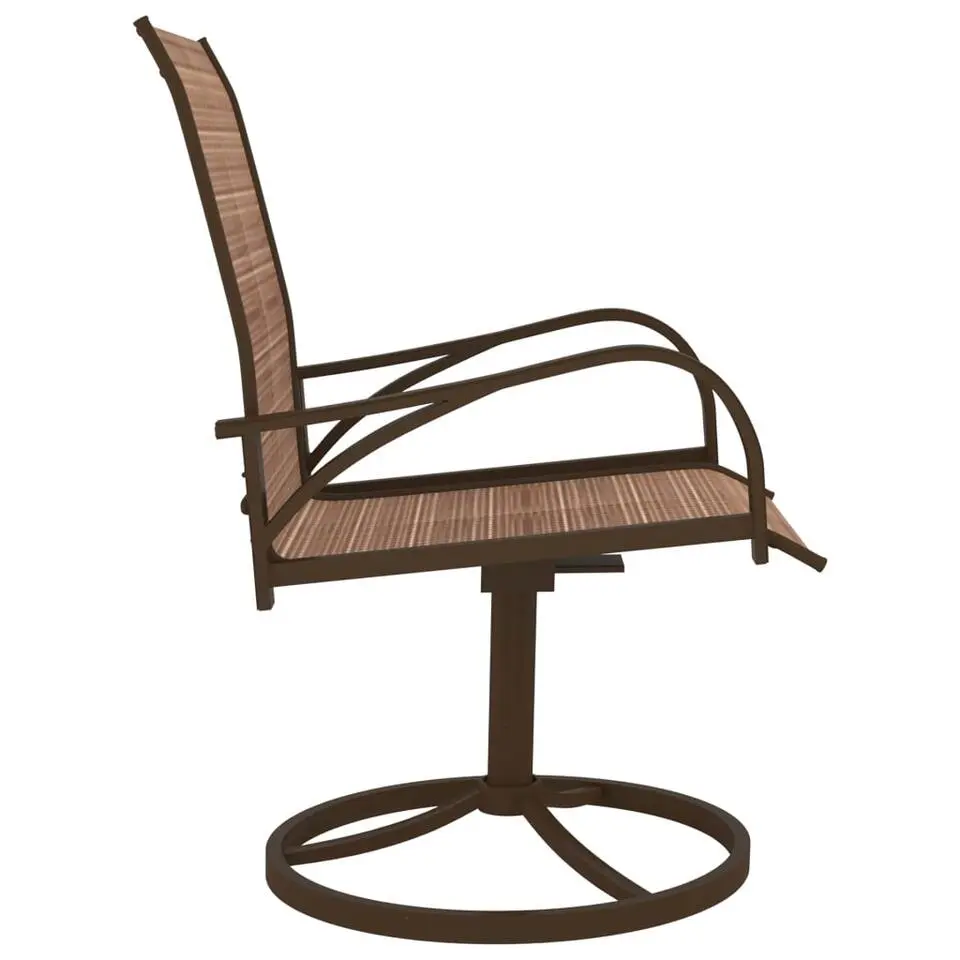 vidaXL - Tuinstoelen draaibaar - Bruin - Staal - 2 stuks