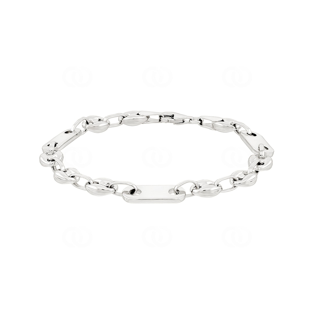 Schiffsankerarmband 3+1 925 Silber 6.5mm