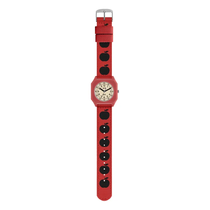 Mini Kyomo Collaboration Bobo Choses x Mini Kyomo - Montre Nylon Recyclé Pomme | Rouge